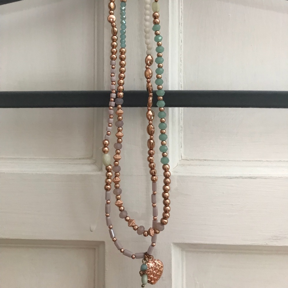 Multi-colored long necklace